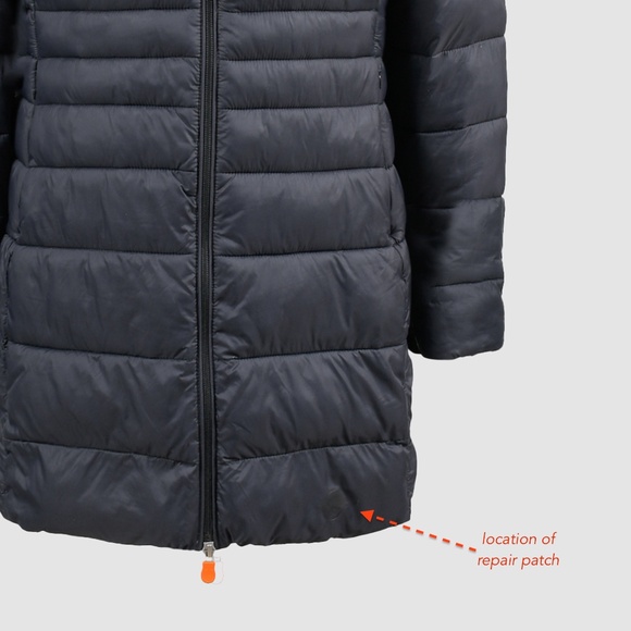 SAVE THE DUCK Faux Shearling/Teddy-Lined Medium Length Quilted Coat - Picture 12 of 16